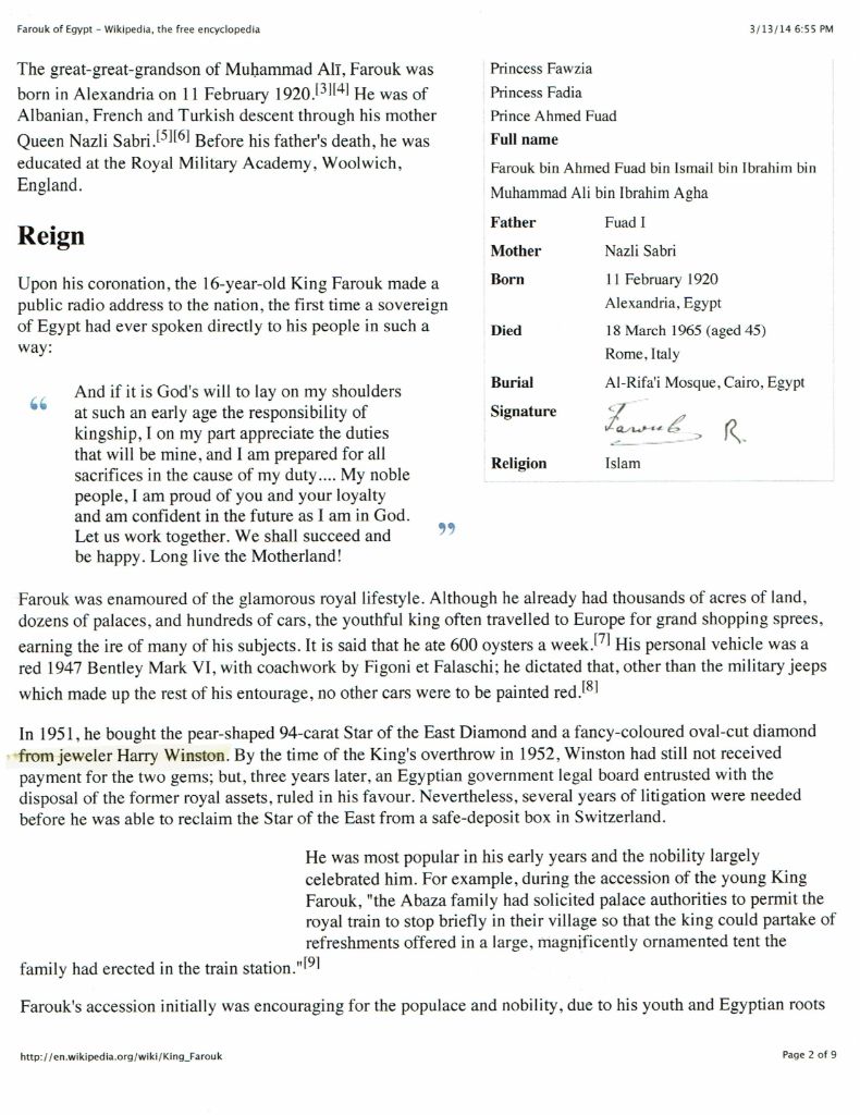 Reign Details
