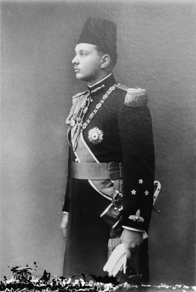 King Farouk I in Full Military Regalia