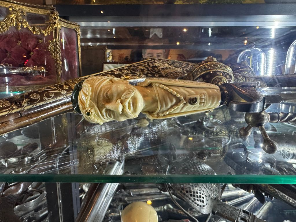 Carved ivory handle
